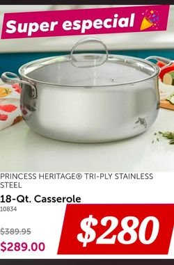 Caserola 18qt tri ply