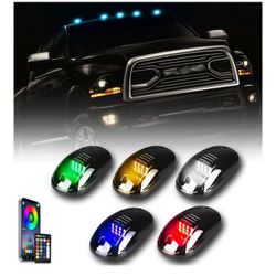 Cab Lights Smoked RGB Top Roof Running Clearance Lights LED Cab Marker Lights Compatible for Dodge Ram 1(contact info removed) 3500 Pickup Trucks
