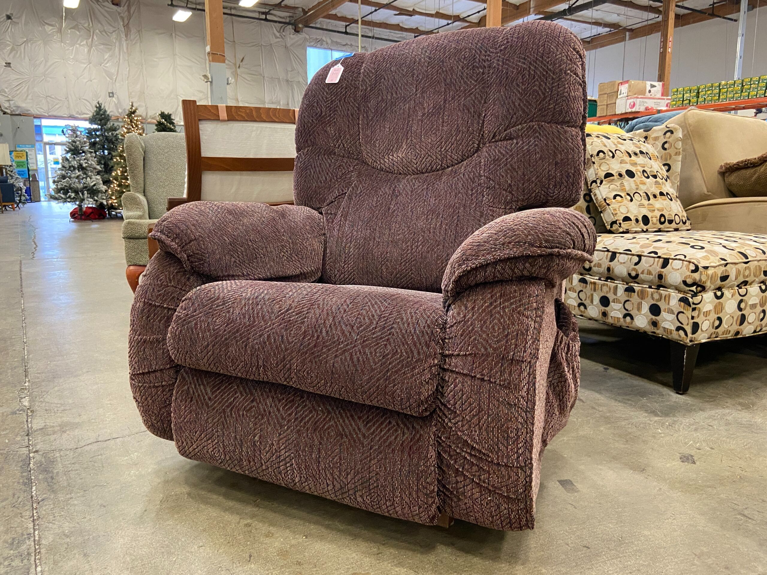 LA-Z-BOY Vintage Purple Tweed Recliner