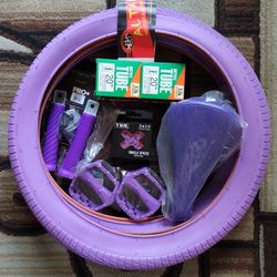 NEW Bicycle Bmx Parts Bundle 20" Purple