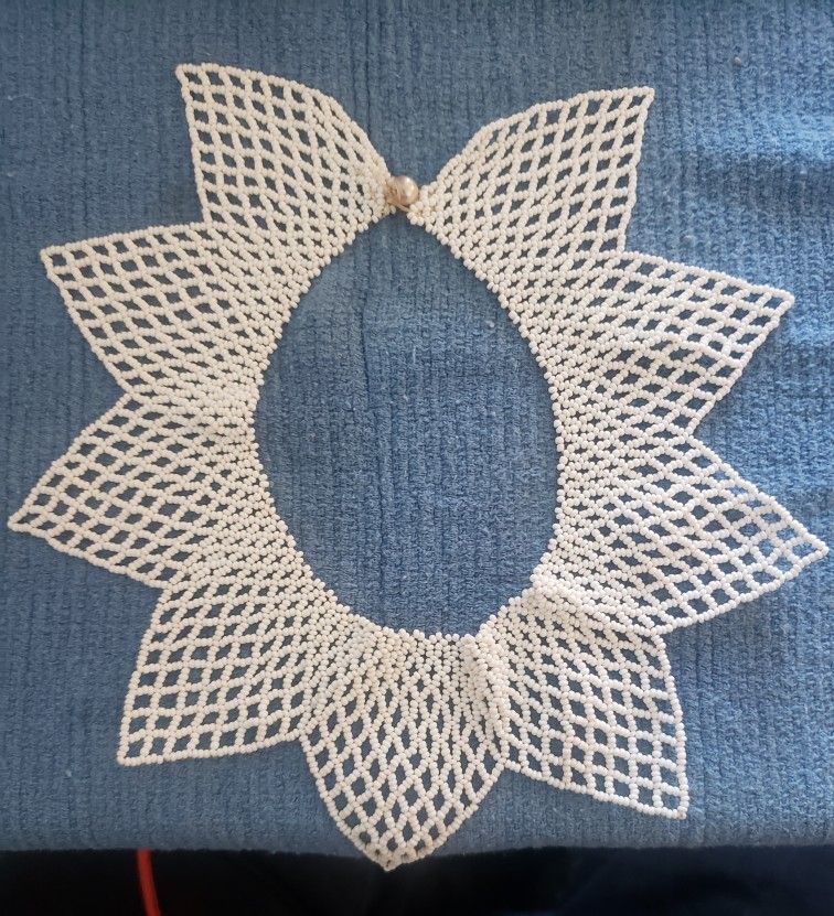 Antique Beaded Collar Necklace Flapper