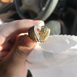 18kg E A Gold Diamond Ring 