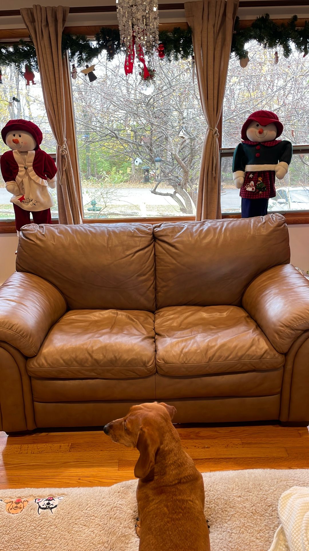 ETHAN ALLEN LEATHER BUTTER SOFT LOVESEAT SOFA