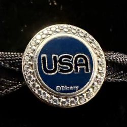 Disney Parks Pandora EPCOT United States World Showcase Mickey Mouse Button Charm Park Exclusive 