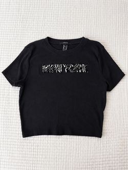 Forever 21 “New York” Short Sleeve Crop Top – Size Medium