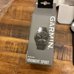 Garmin vivomove Sport, Hybrid Smartwatch, Health and Wellness Features, Touchscreen, Black