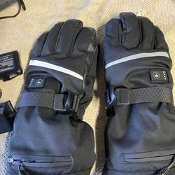 Electric Heated Snow Gloves 