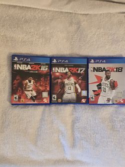 PS4 NBA 2K16, 17 & 18 EVERYONE ESBR PRE-OWNED IN PACK