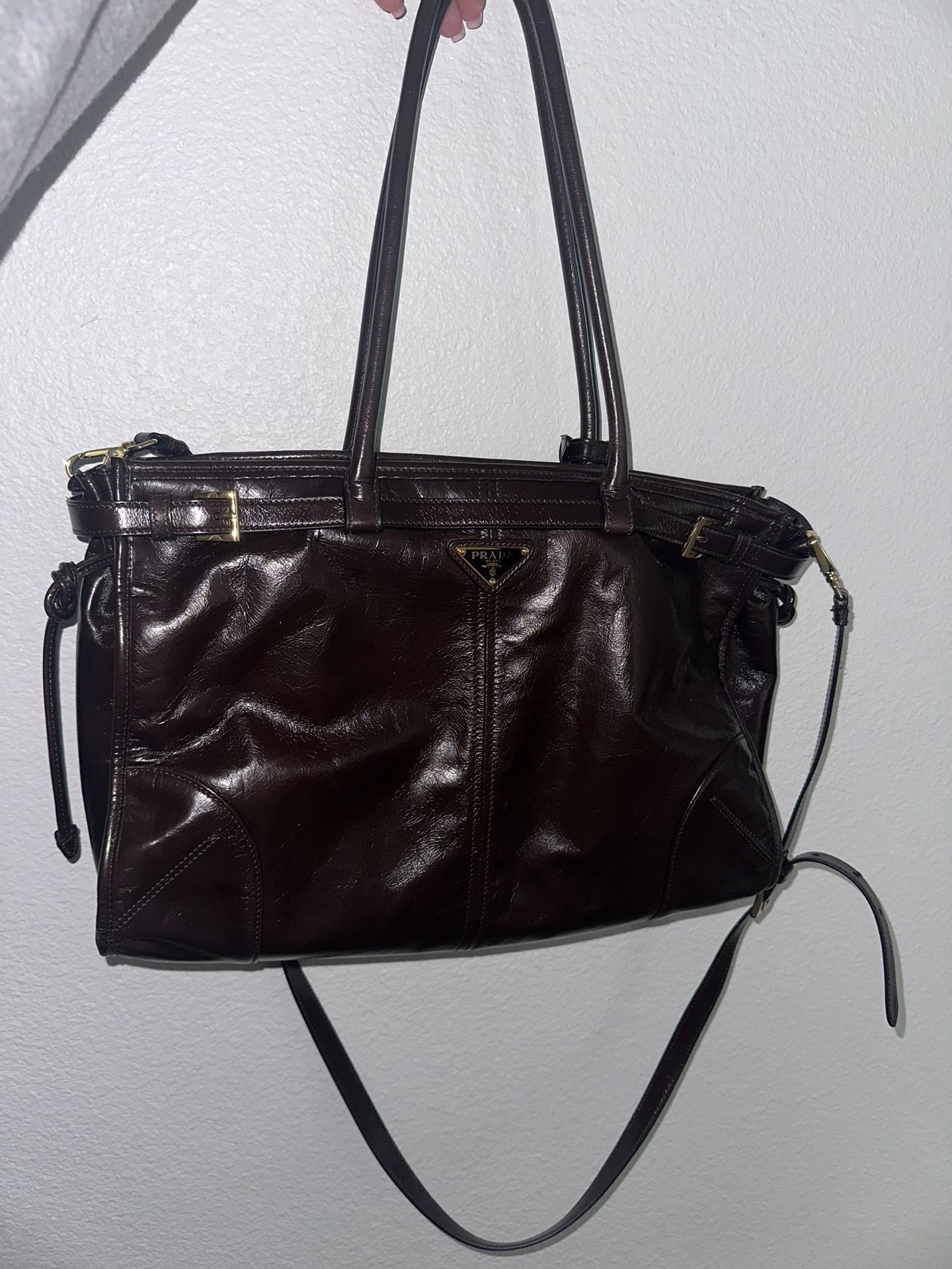 Prada Bonnie Bag In Brown