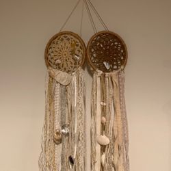 Sea shell woven wall hanging