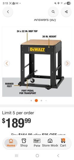 DeWalt thickness planer stand