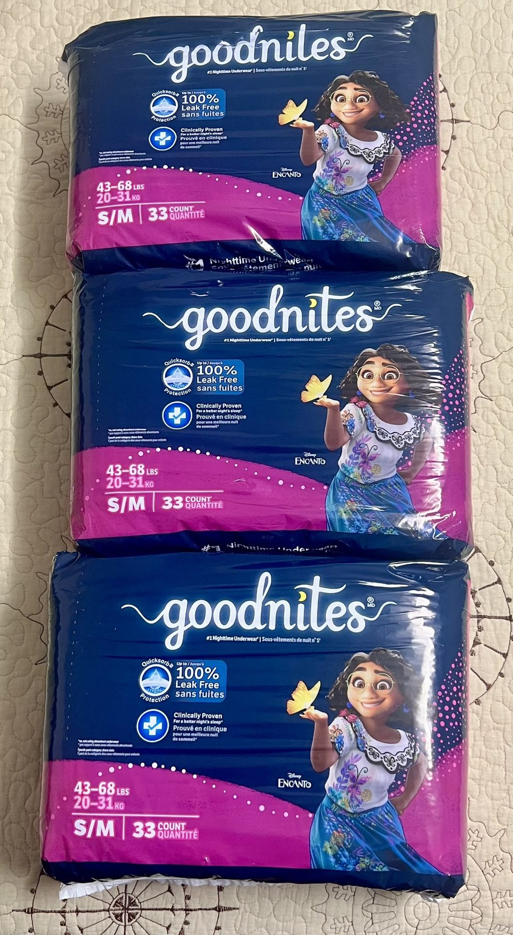 Goodnites Diapers S/M Size 99pcs