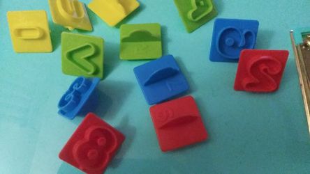Play-Dough molds letters and # numbers