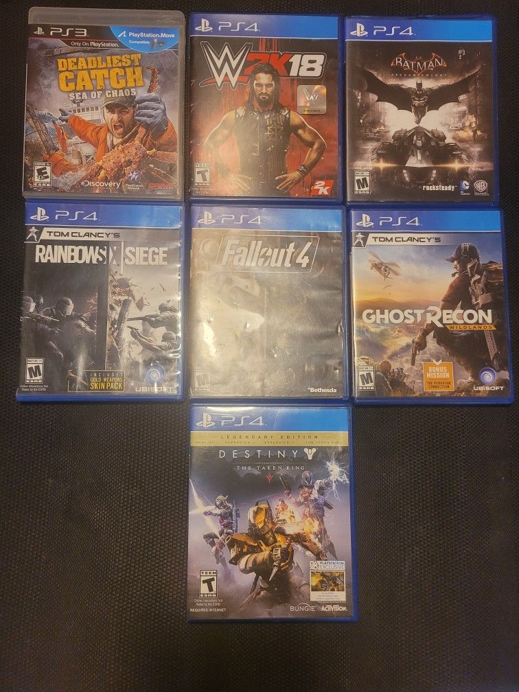 Ps4 Games And 1 Ps3 Game For Sale