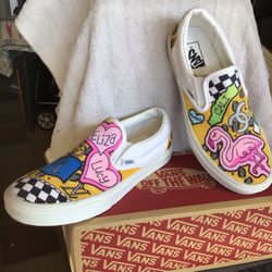 Vans Slip On Shoes Size Men 7.5 Or Women Size 9