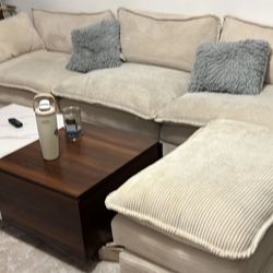 Very Large 120’ Couch With Ottoman