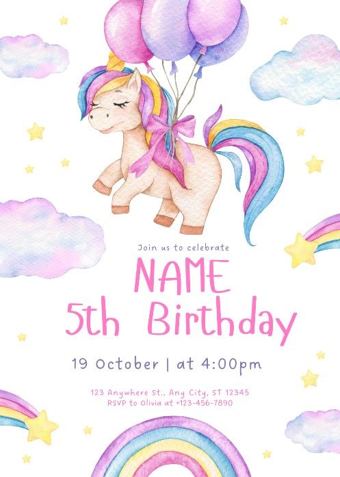 Editable Birthday Invites And More - Customize Instantly-$5
