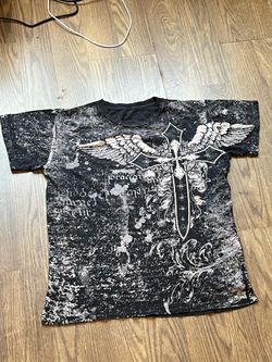 medium affliction like all over graphic t shirt