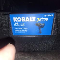Kobolt 24v max 1/2 in high-torque impact wrench kit
