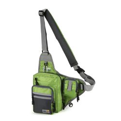 Green Multi-Purpose Waterproof Canvas Fishing Reel Lure Tackle Bag Fishing Backpacks