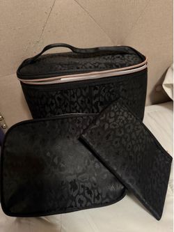 Cheetah black makeup bags