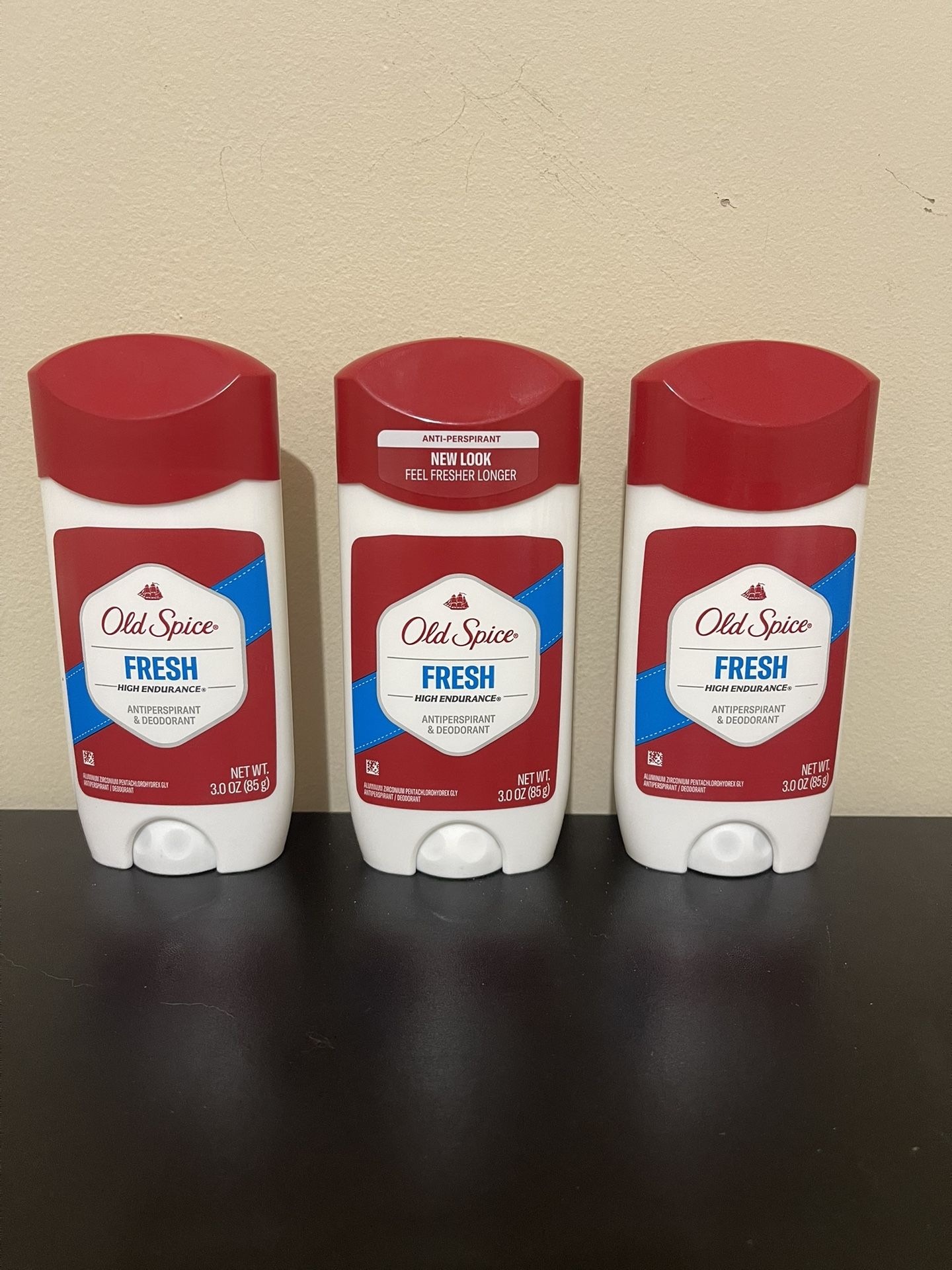 3pack Old Spice High Endurance Anti-Perspirant Deodorant for Men, Fresh Scent, 3.0 oz