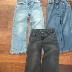 Size 12 Girls Old Navy, Baggy Wide Leg Jeans Lot