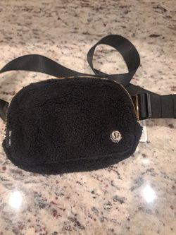 New, Lululemon, Black, Purse, Bag, Cross Body, Fanny Pack, Belt Bag, Fleece, Black, Everywhere Belt Bag