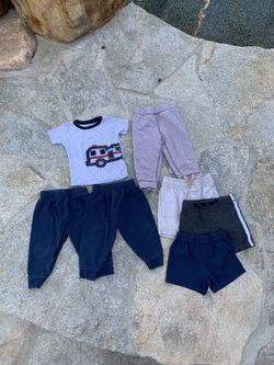 Lot of 7 Baby Boy Clothing Size 12 Months 1 Shirt/3 Pants/3 Shorts