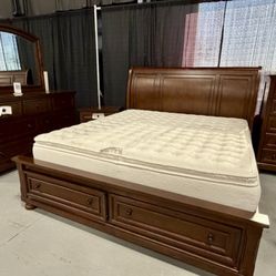 🪵 Wood Storage Bedroom Set – Classic & Functional! 🪵 Pay Just $39 Down With No Credit Needed Finance!! 
