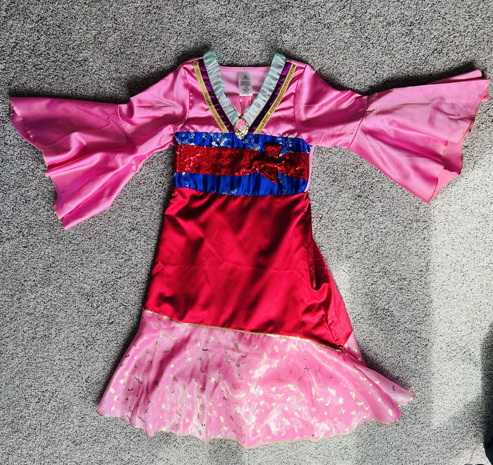 Disney Princess Mulan Girls Dress Costume Size US 9/10