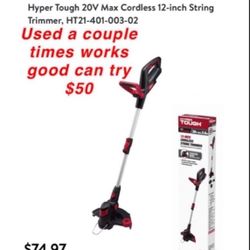 In Box Like New Used weed wackier/ trimmer used good condition used couple times works good can try $50 it is in box pick up East Palmdale 