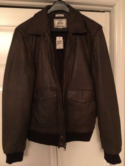 Jos A Bank Brown Leather jacket (new with tags!)