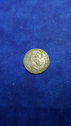 1871 A 1/2 Silver Groschen Prussian Coin