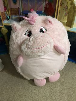 Big pink unicorn stuff toy