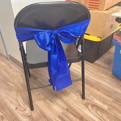 Satin Chair Sashes Ribbon Bow Royal Blue Satin color  18 pieces
