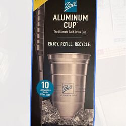 Ball Aluminum 10 Cups | The Ultimate 100% Recyclable Cold-Drink Cup 20 oz. Cup