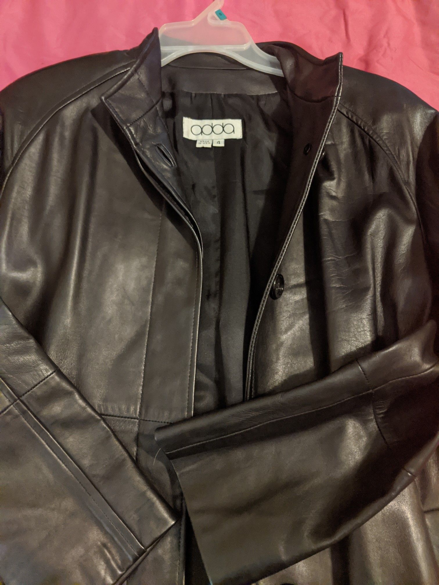 Size 4 Adda soft leather coat.