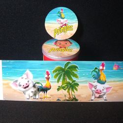 Baby Moana Birthday Labels