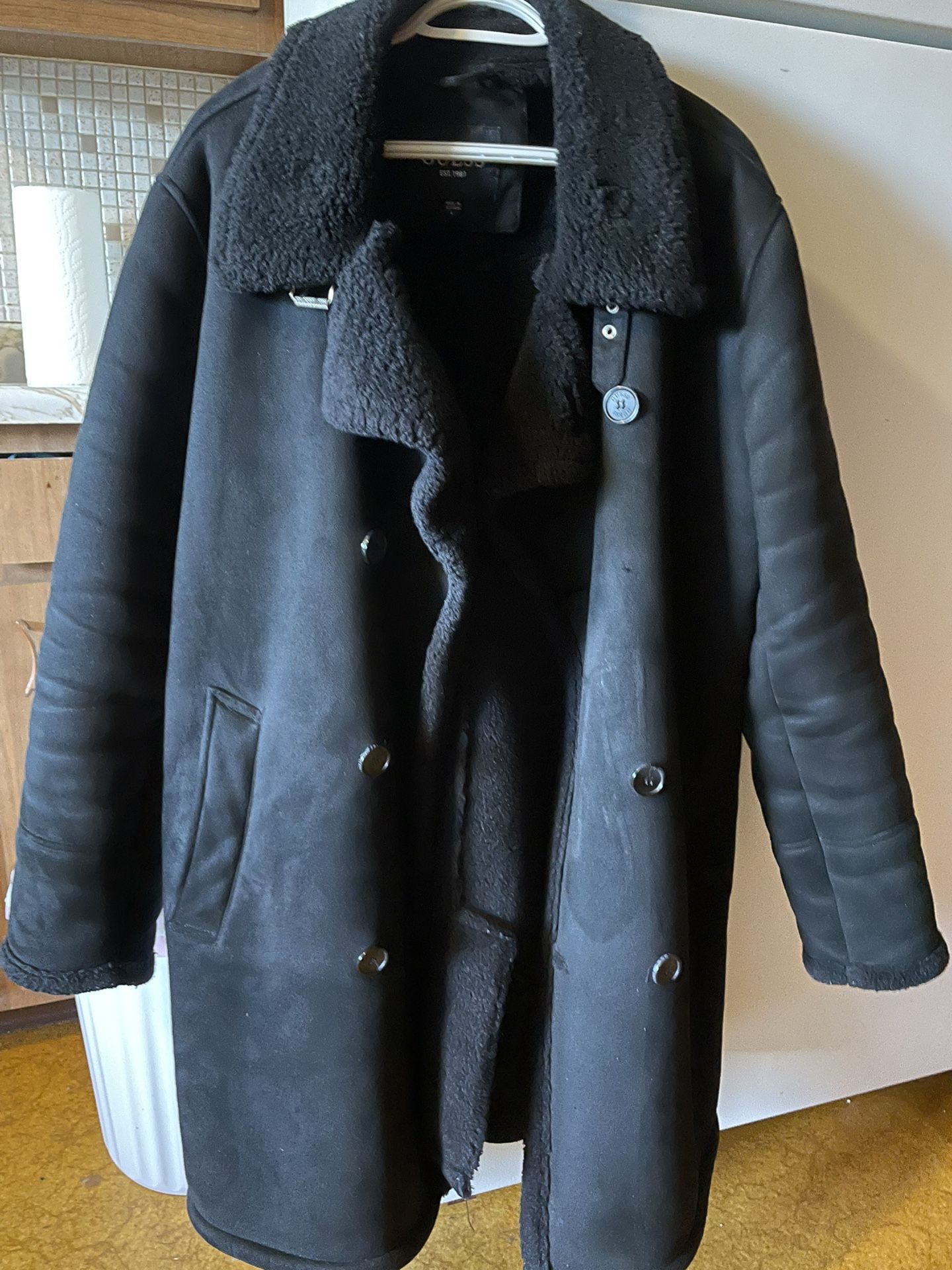 Mens Black Peacoat ( GUESS ) 