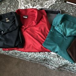 Five Size Large Golf Shirts