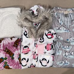Womens L/Large Pajama Lot. Munki Shirt/Pants Set Holiday Time Onsie Jumper & Lucky/Scooby PJ Bottoms