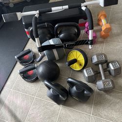 Beginners Workout Bundle (25lb Weights NOT Included)  $120  ( Will not Separate ) all or Nothing.