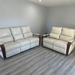 Gilman Creek Hutchins Leather Sofa And Loveseat