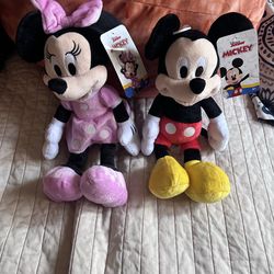 New Micky & Minnie Small Plush Toys