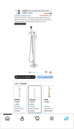 Bathroom Tub Filler Faucet Floor Mounted Bathtub Shower (m23)
