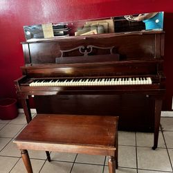 FREE Upright Bollermann piano With Bench Needs Tuneup 
