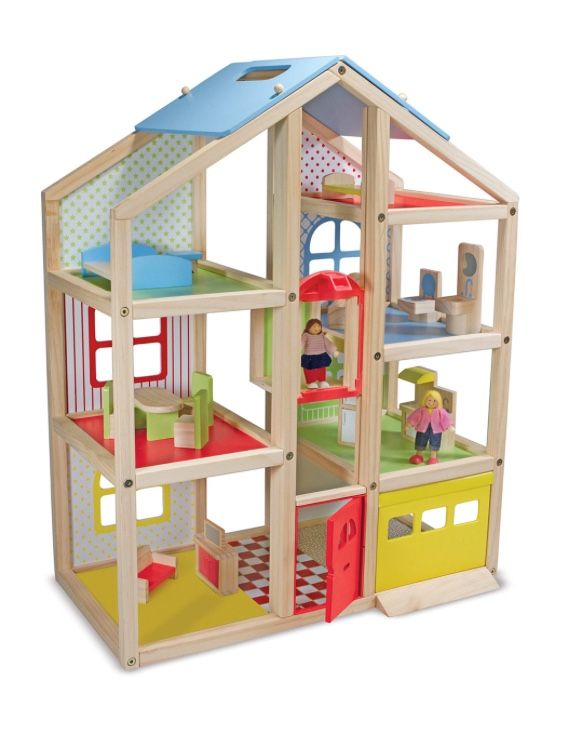 Melissa & Doug Hi-Rise Dollhouse and Furniture Set