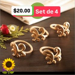 Anillos Porta Servilletas Set De 4 Especial $20.00 Princess House Ventas Finales 