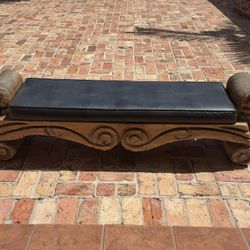 Carved Wood Bench
